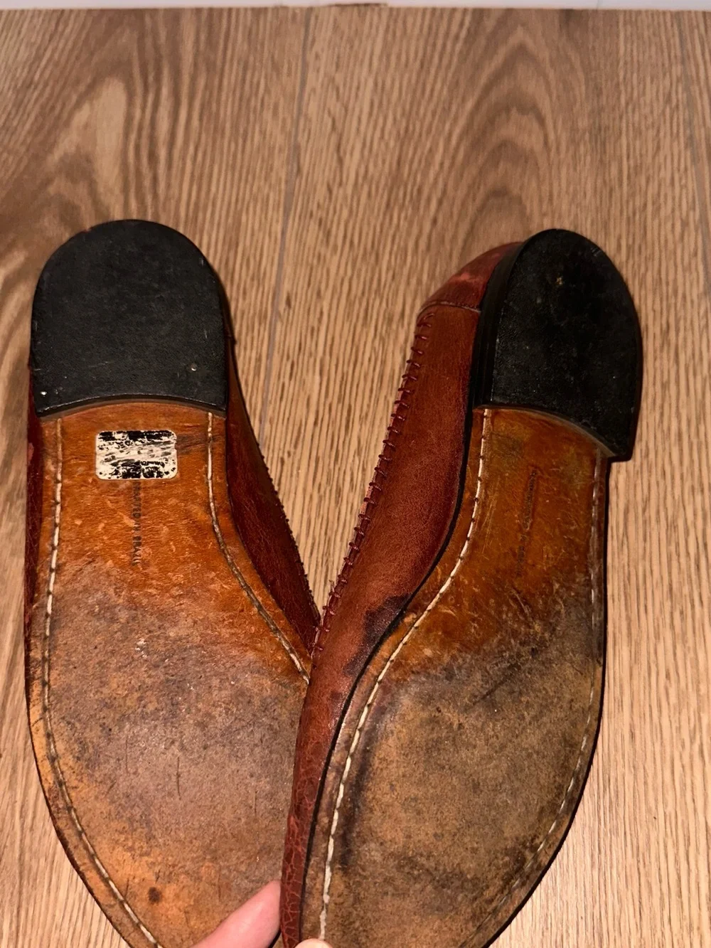 Mario DeGerard Leather Woven Penny Loafers - Brown